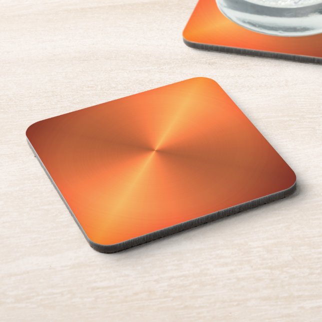 Orange Rust Shine Coaster (Left Side)