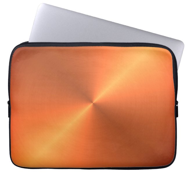 Orange Rust Shine Laptop Sleeve (Front)