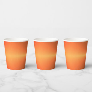 Orange Rust Shine Paper Cups