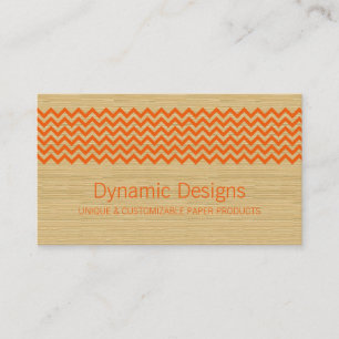 Orange Rustic Chevron Business Card