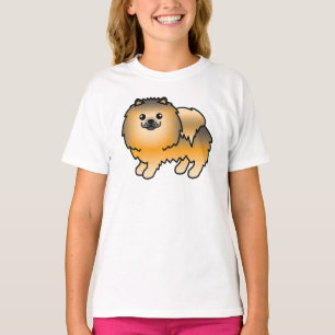 Orange Sable Pomeranian Cute Cartoon Dog T-Shirt