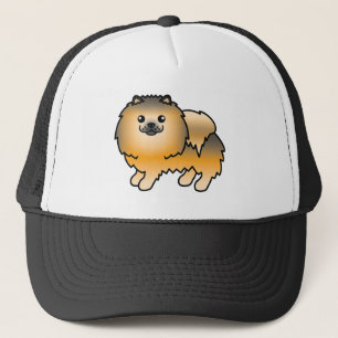 Orange Sable Pomeranian Cute Cartoon Dog Trucker Hat