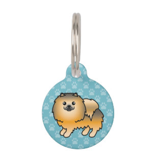 Orange Sable Pomeranian Dog And Pet's Info Pet Tag