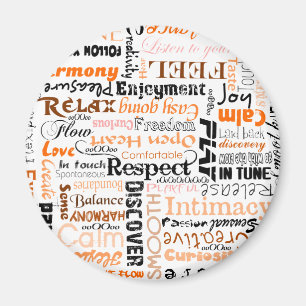 Orange Sacral Chakra Positive Affirmations Magnet