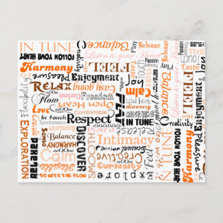 Orange Sacral Chakra Positive Affirmations Postcard