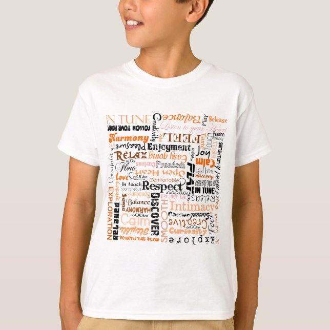 Orange Sacral Chakra Positive Affirmations T-Shirt (Front)