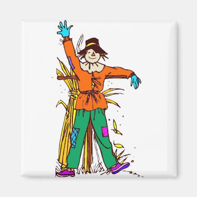 Orange Scarecrow Magnet (Front)