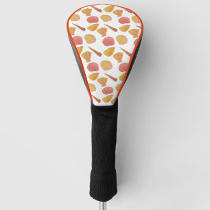 Orange Sea Shells Golf Head Cover