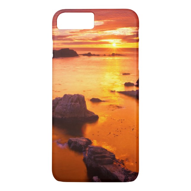 Orange seascape, sunset, California Case-Mate iPhone Case (Back)