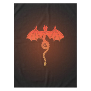 Orange Serpent Dragon Tablecloth
