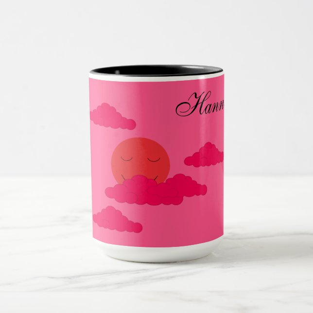 Orange Setting Sun in Red Sky Mug (Center)