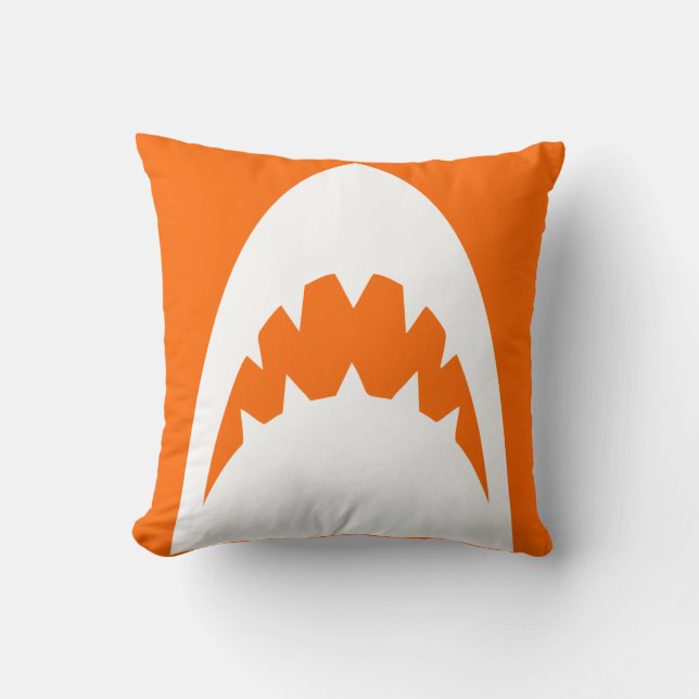 ORANGE SHARK PILLOW SERIES. OTHER COLORS AVAILABLE (Front)