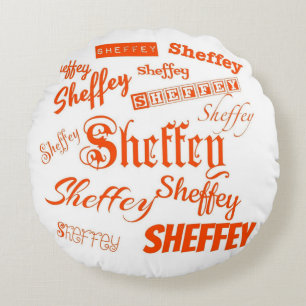 Orange Sheffey Fonts - 9569 Round Cushion