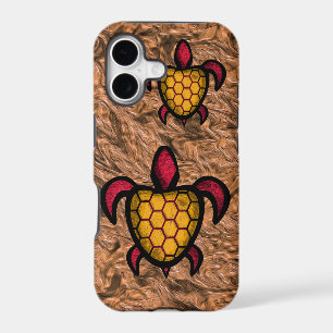 Orange Shell Turtle iPhone Case