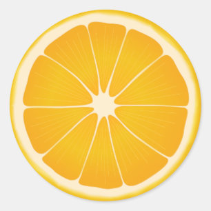 Orange Sherbet Classic Round Sticker