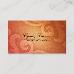 Orange Shimmer Business Card
