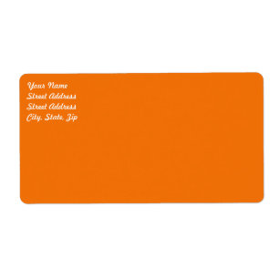 Orange  Shipping Label
