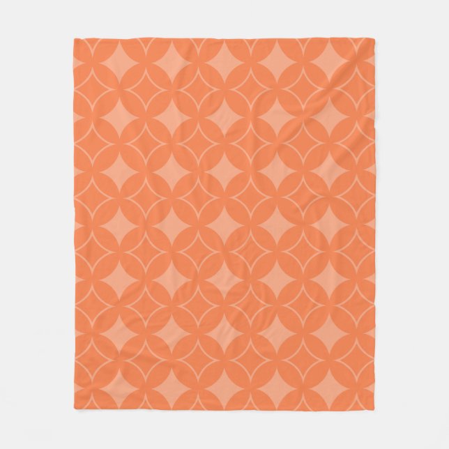 Orange shippo fleece blanket (Front)