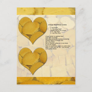 Orange Shortbread Recipe Postcard