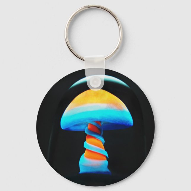 Orange Shroom Key Ring (Front)
