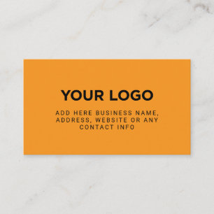 Orange Simple Company Logo Business Card