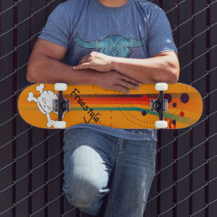 Orange simple design skateboard