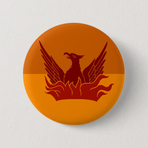 Orange Skies Fog & Gold Flag 6 Cm Round Badge