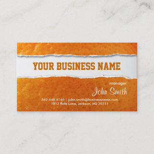 Orange Skin Texture Business Card