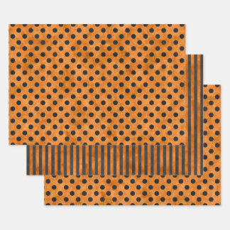 Orange Skulls and Sunflower Series Design 5 Wrapping Paper Sheet