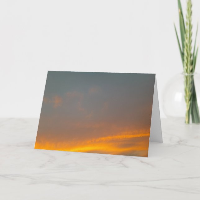 Orange Sky Folded Greeting card (Front)