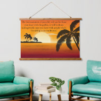 Orange sky with Palm Tree Silhouette
