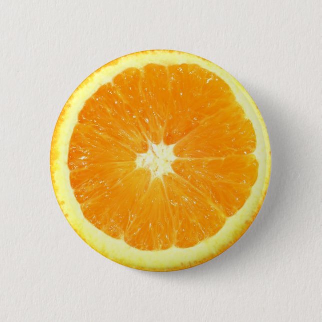 Orange Slice 6 Cm Round Badge (Front)