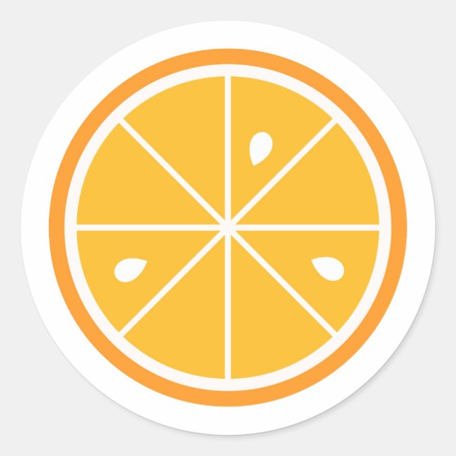 Orange slice citrus Sticker (Front)