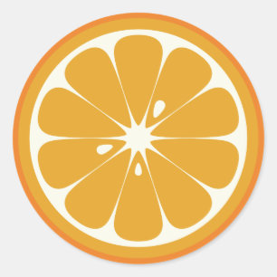 Orange Slice Classic Round Sticker