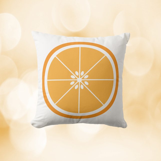 Orange Slice Fruit Cushion (A throw pillow featuring an orange fruit slice)