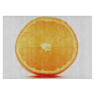 Orange Slice Glass Cutting Board