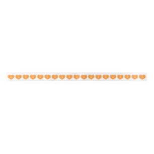 Orange Slice Hearts Satin Ribbon