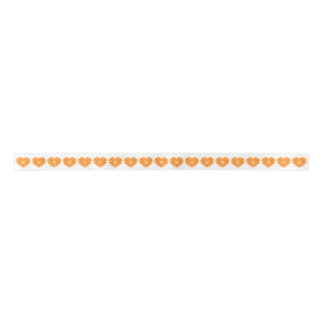 Orange Slice Hearts Satin Ribbon
