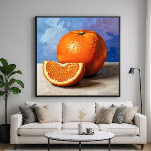 Orange Slice - Painterly Style Still Life Art Poster