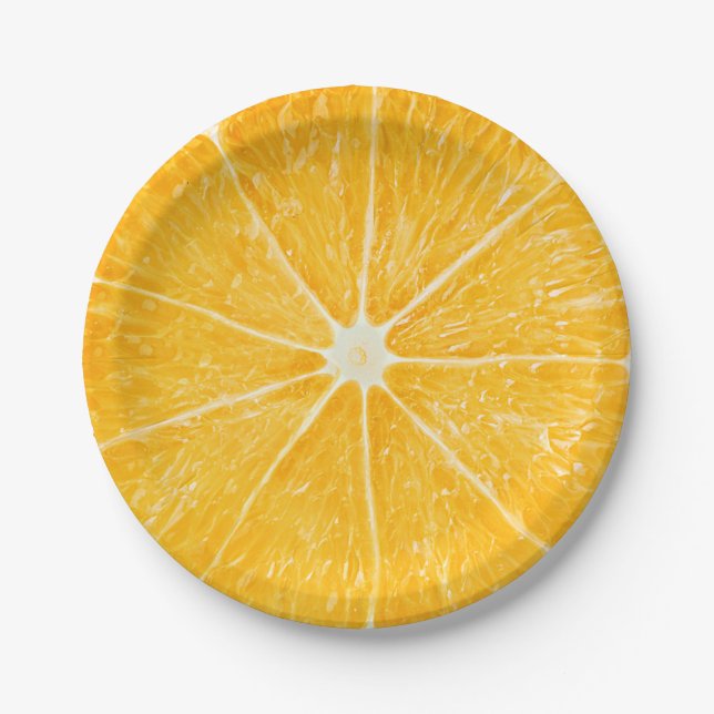 Orange slice paper plate (Front)