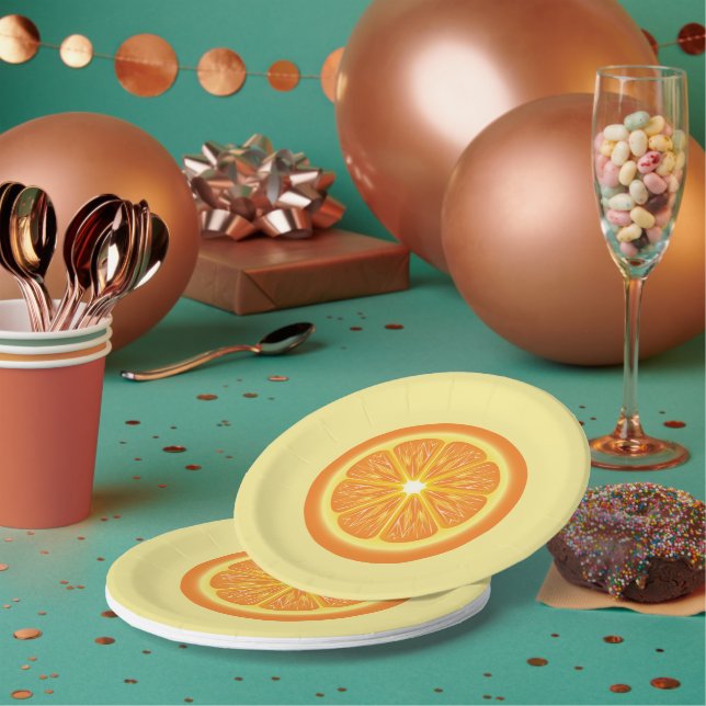 Orange Slice Paper Plate (Multi)