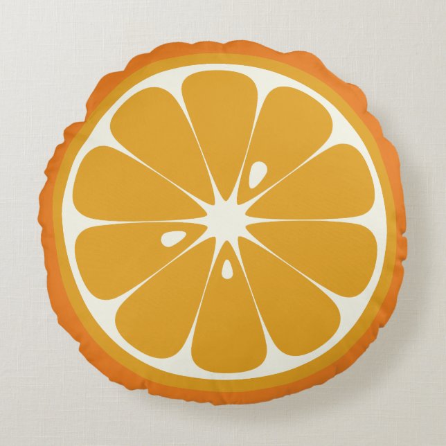 Orange Slice Round Cushion (Front)