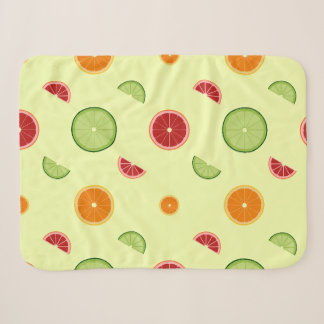 Orange Slice Seamless Pattern Sherpa Blanket