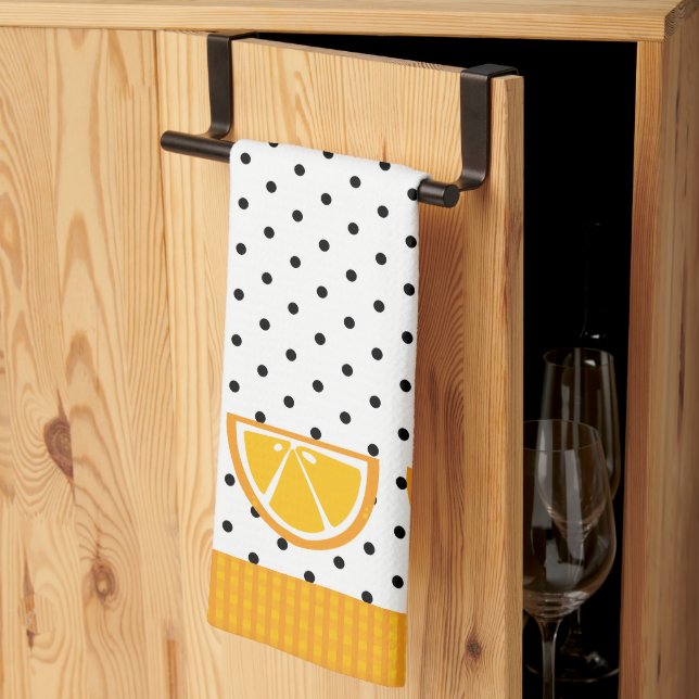 Orange Slice Tropical Fruit  Tea Towel (Thirds Fold)