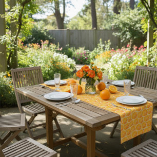 Orange Slices Citrus Summer Party Table Runner