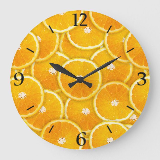 Orange slices large clock (Front)