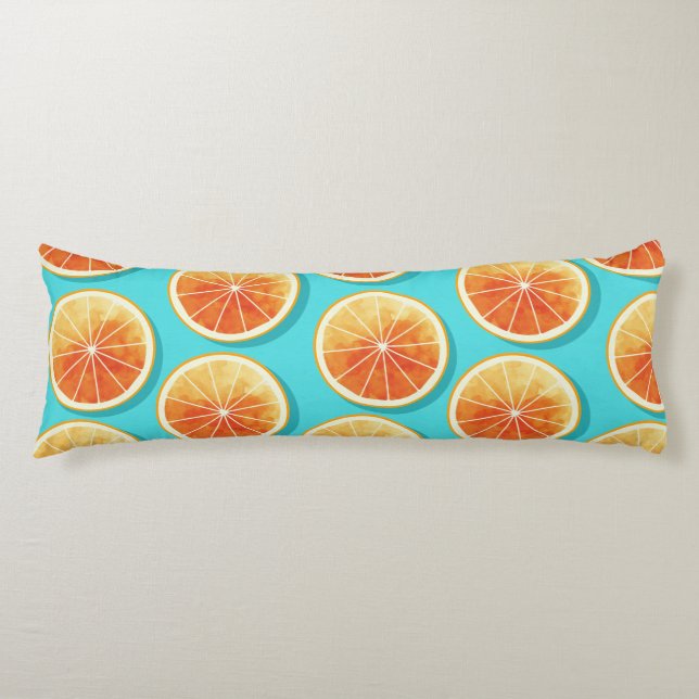Orange Slices on Blue Body Cushion (Front)
