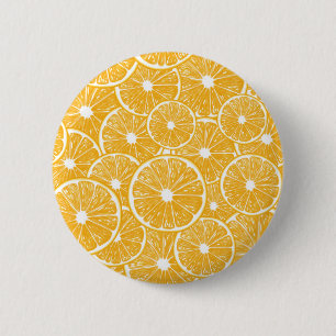 Orange slices pattern design 6 cm round badge