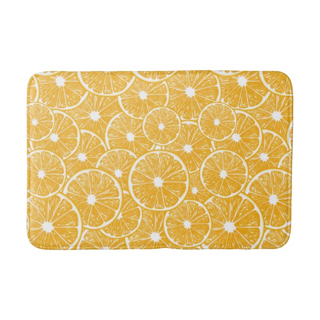 Orange slices pattern design bath mat (Front)