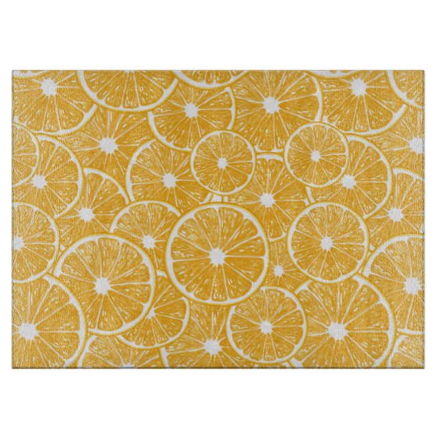 Orange slices pattern design cutting board (Front)